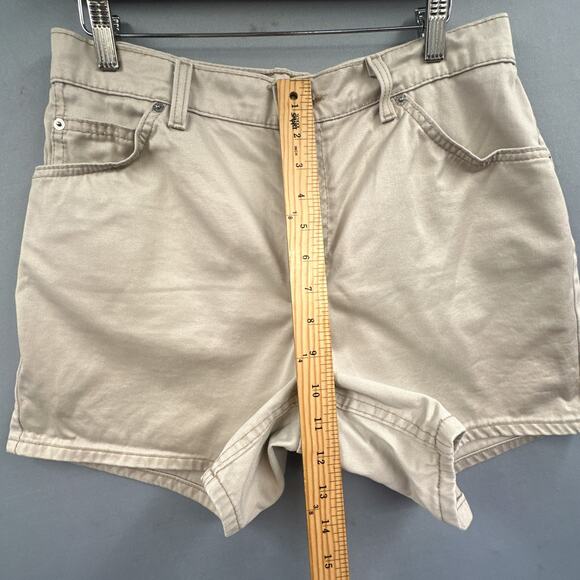 VTG Levis 910 Shorts 12 Beige Classic Fit USA 1998 Street Tan High Rise Preppy - Picture 14 of 15